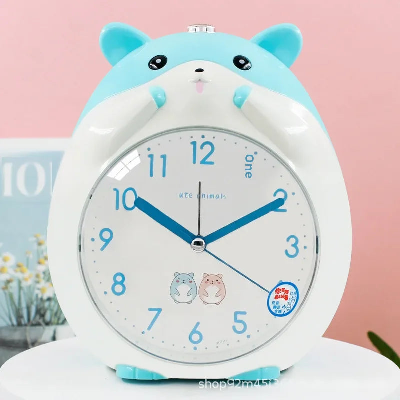 Lindo reloj de hámster y luz nocturna