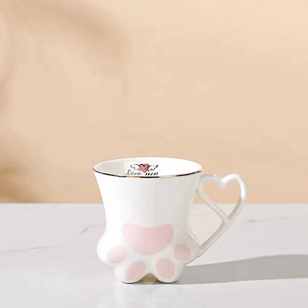 Tazas con forma de pata de gato kawaii