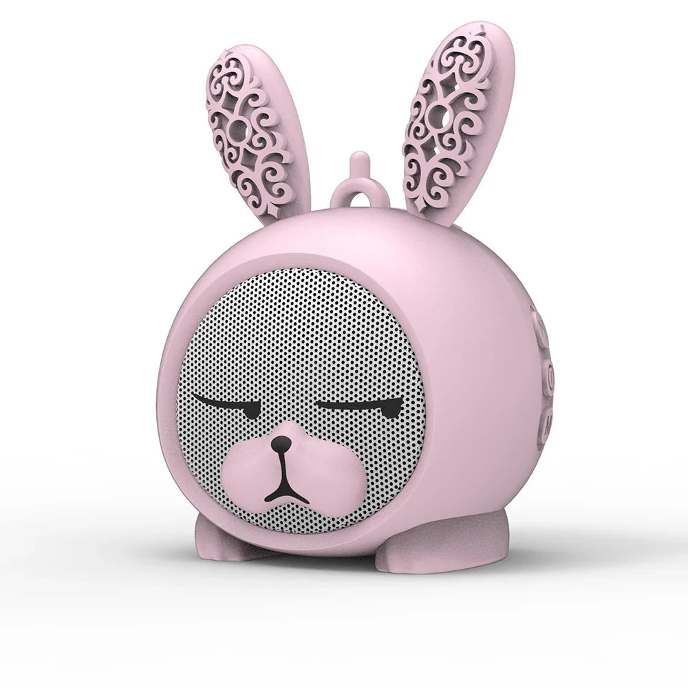 Altavoz Bluetooth portátil con forma de conejito