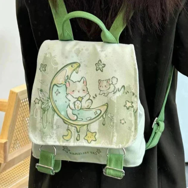 Mochila Green Moon Kitty