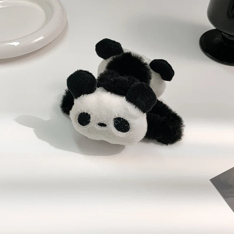Pinza para el pelo de panda de peluche