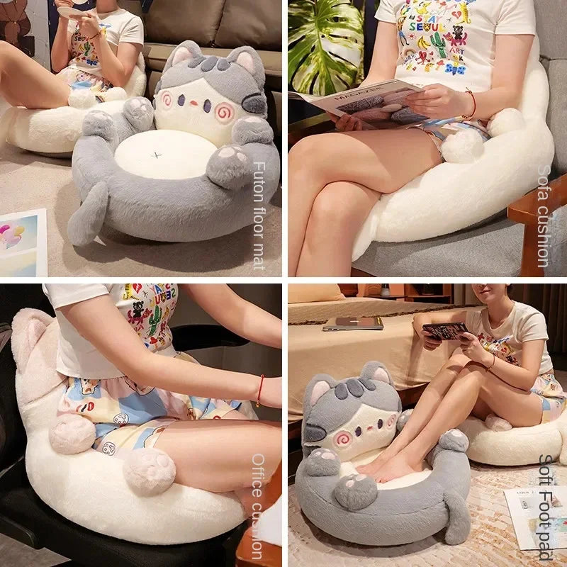 Cojín de asiento con forma de gato
