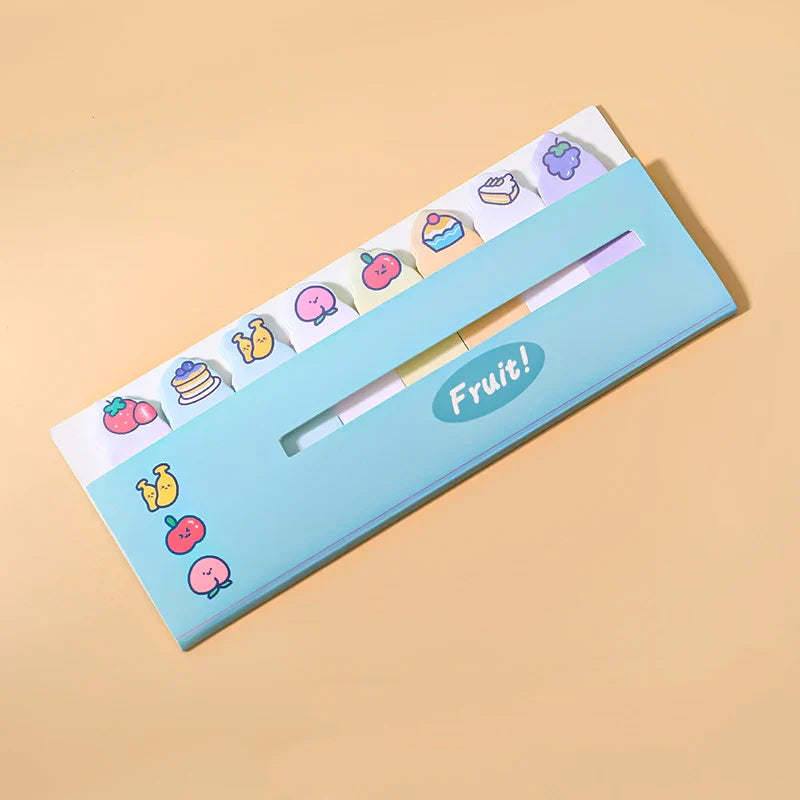 Marcapáginas Kawaii con notas adhesivas