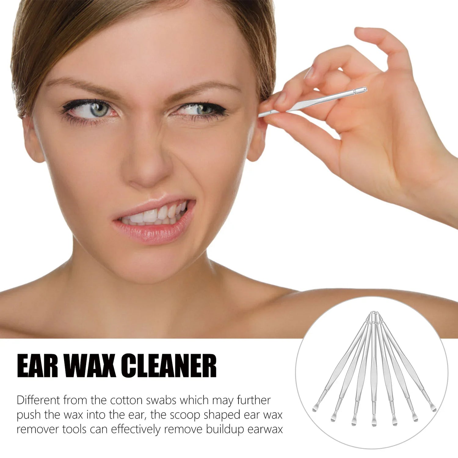 12 Pcs Ear Wax Cleaner Stainless Steel Ear Spoon Ear Wax Cleaner Durable Tools Medical Grade Removal Health Care