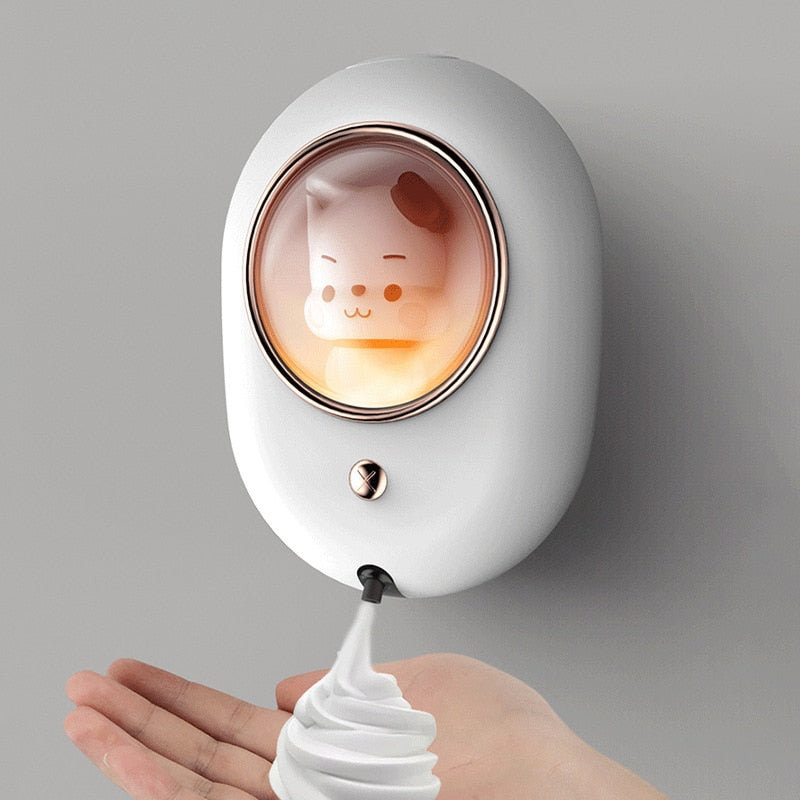 Dispensador automático de jabón en espuma para gatos
