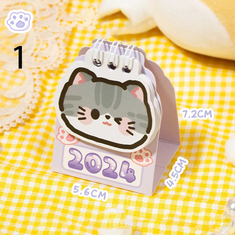Calendario de escritorio para gatos 2024