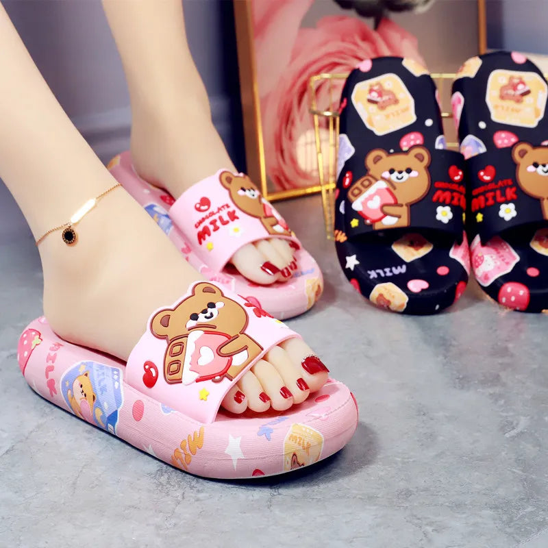 Sandalias de oso de leche con chocolate
