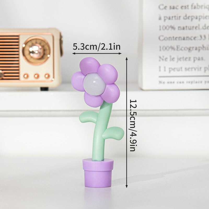 Luces nocturnas de flores burbujeantes