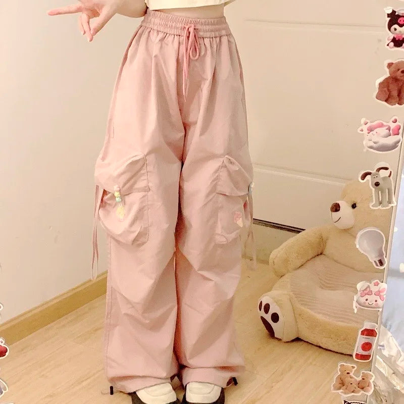Pantalones cargo pastel