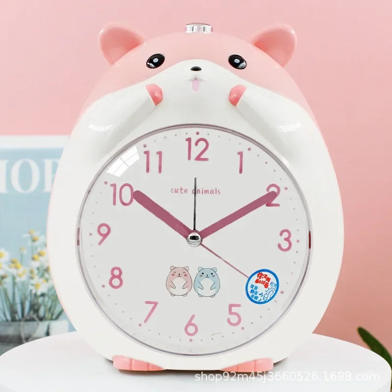 Lindo reloj de hámster y luz nocturna