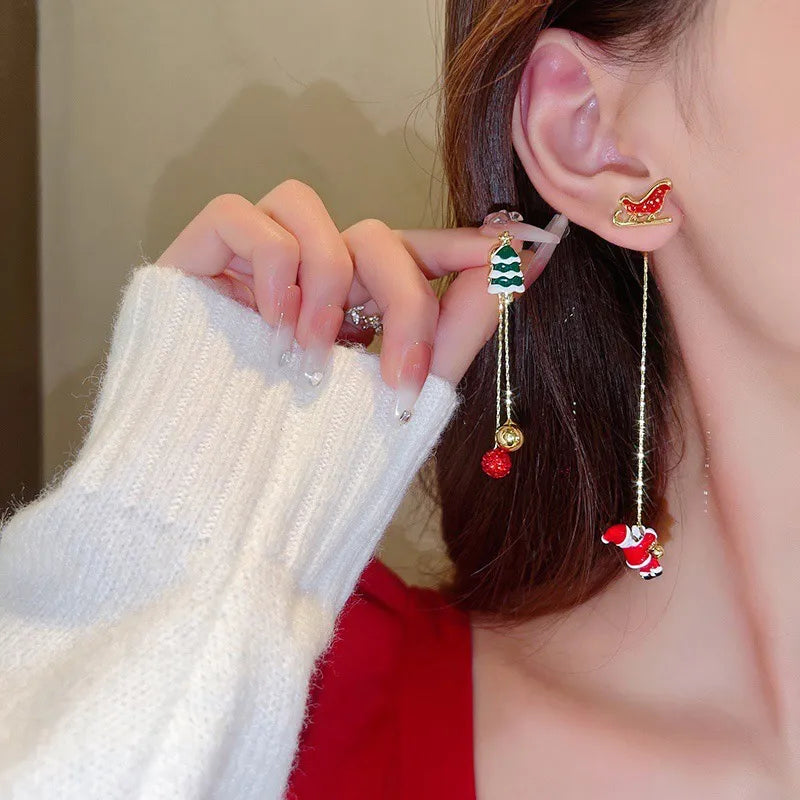 Pendientes colgantes navideños