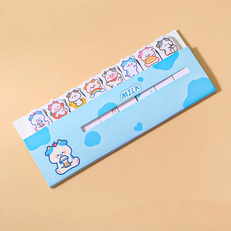 Marcapáginas Kawaii con notas adhesivas
