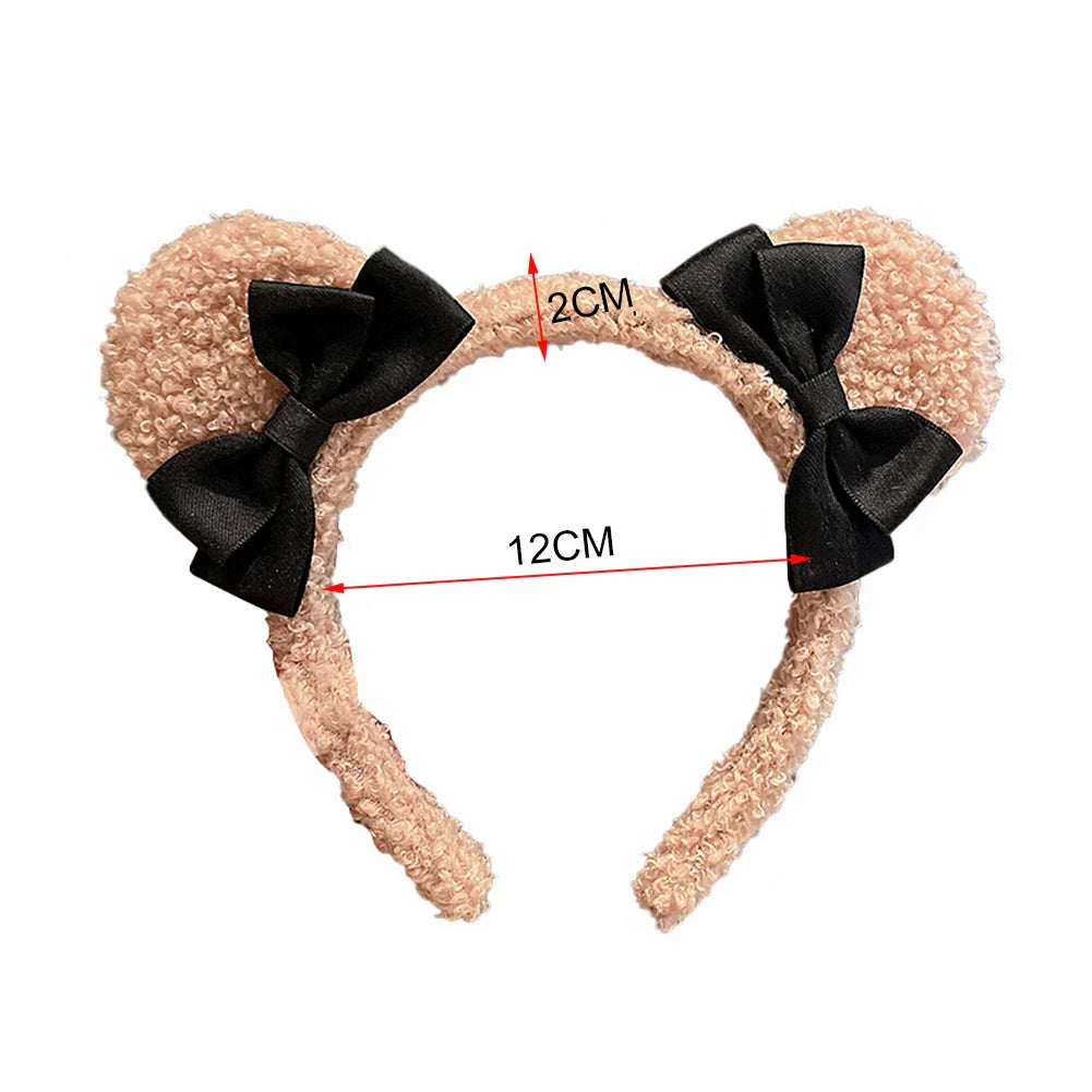 Diademas con orejas de osito de peluche