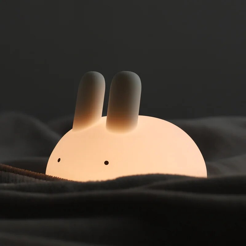 Luz nocturna de conejito recargable