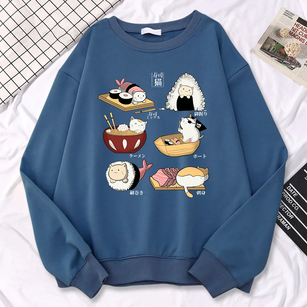 Suéter Harajuku de Sushi Cats