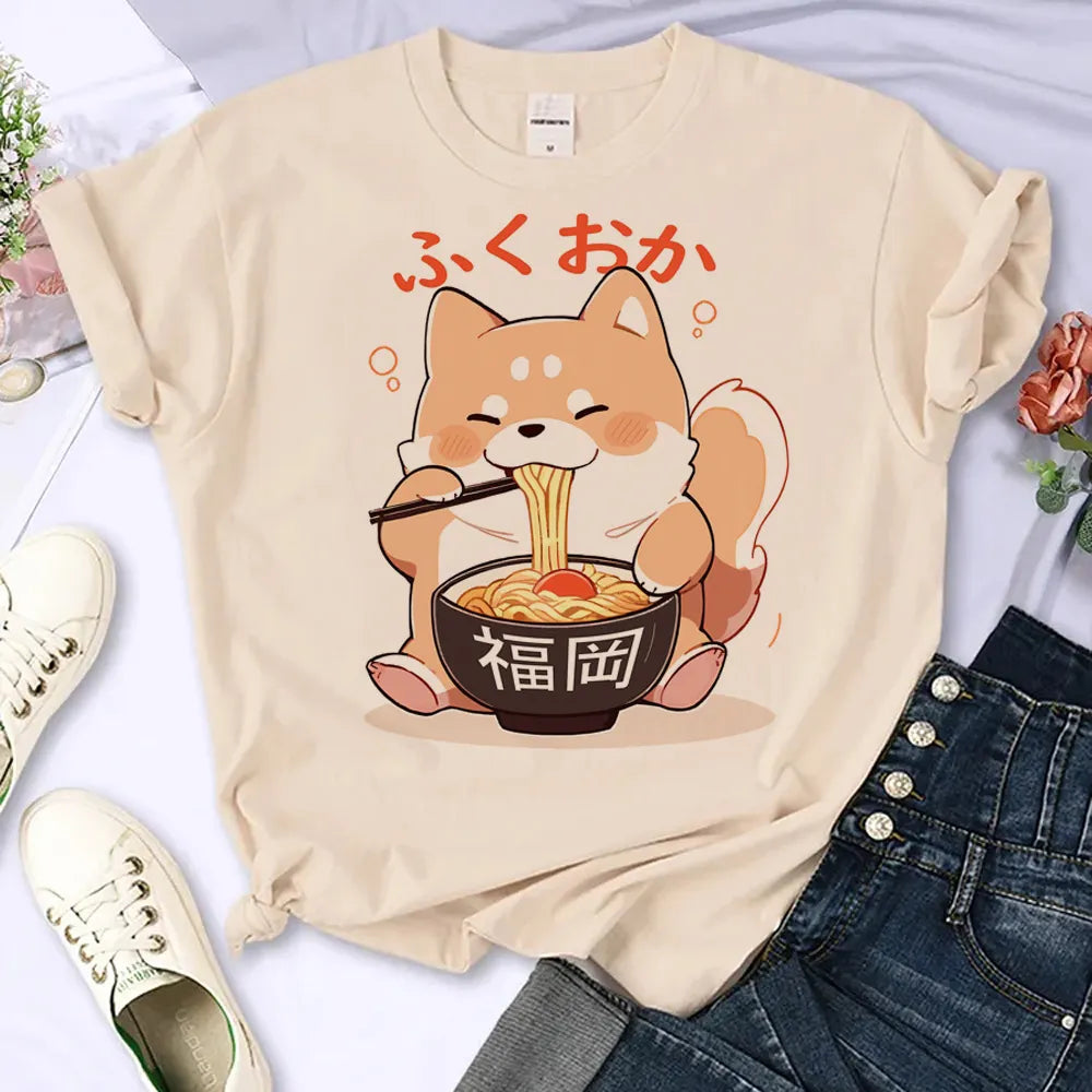 Camiseta de ramen de Shiba Inu