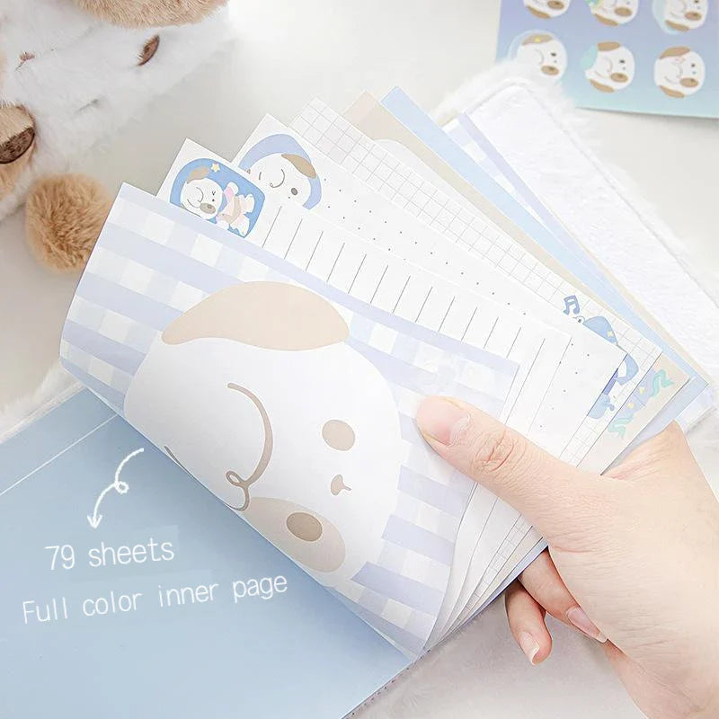Cuadernos de peluche con forma de cachorro y gato