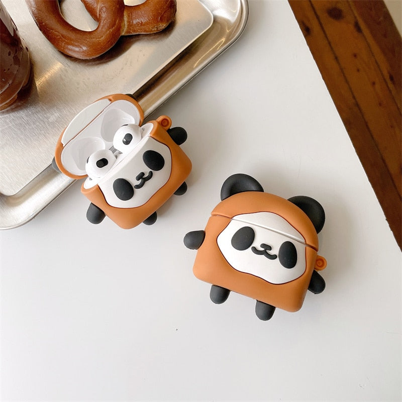 Estuche para AirPods con forma de pan de panda