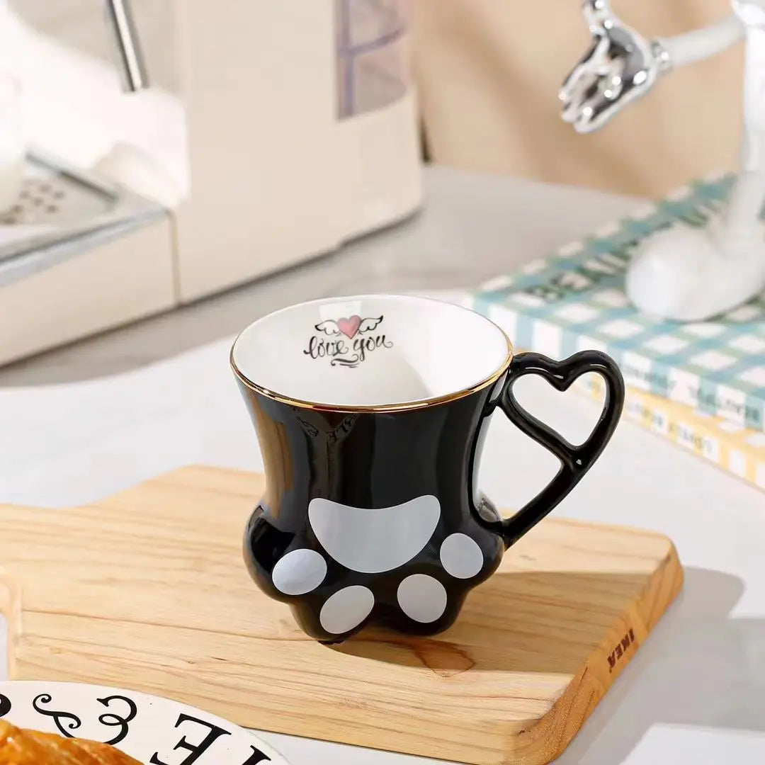 Tazas con forma de pata de gato kawaii