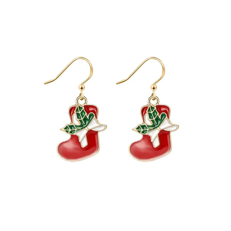 Pendientes colgantes navideños
