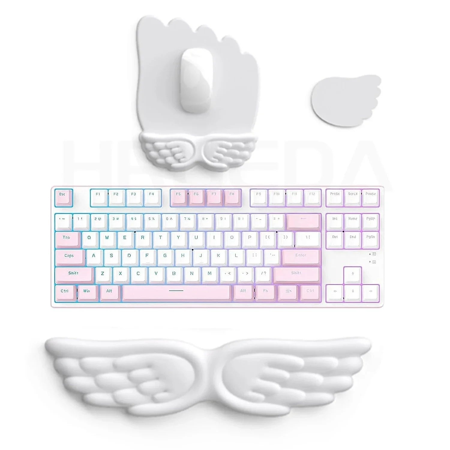 Reposamuñecas con alas de ángel