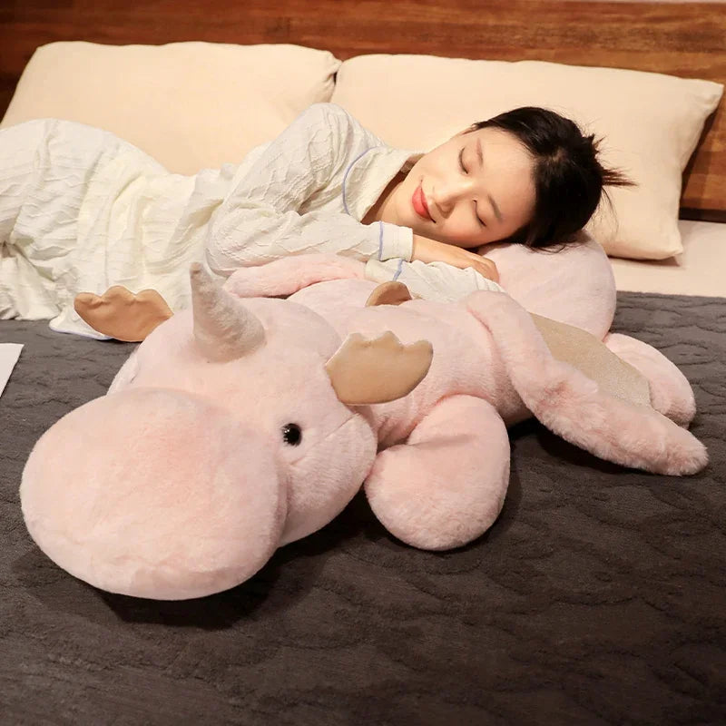 Peluches de unicornio y dragón grandes