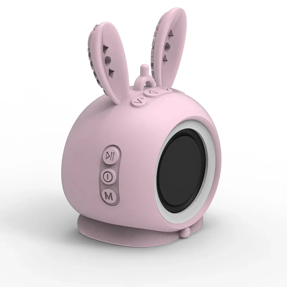 Altavoz Bluetooth portátil con forma de conejito