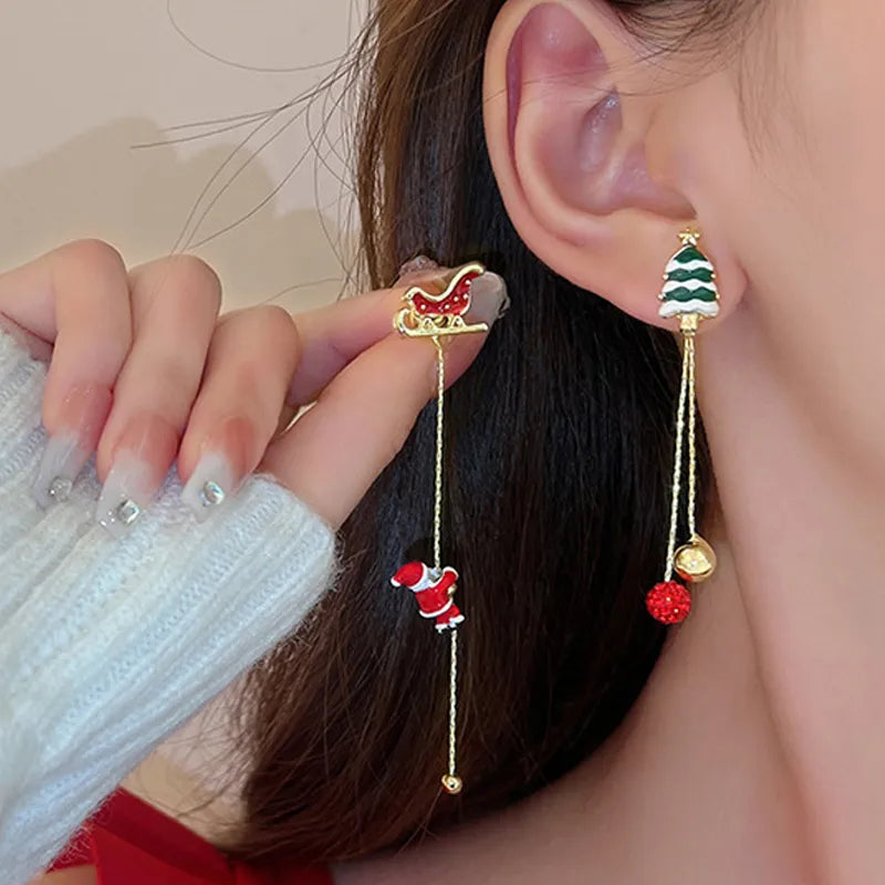 Pendientes colgantes navideños