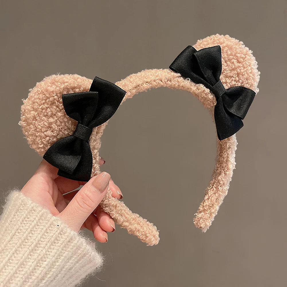 Diademas con orejas de osito de peluche