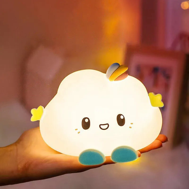 Linda luz nocturna LED de nube