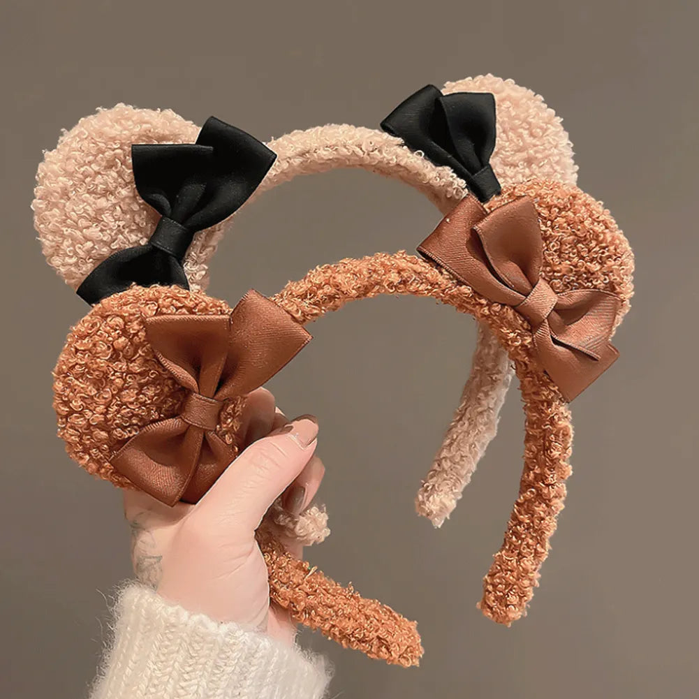 Diademas con orejas de osito de peluche