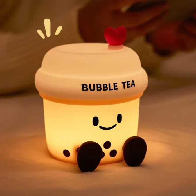 Luz de noche de té de burbujas kawaii