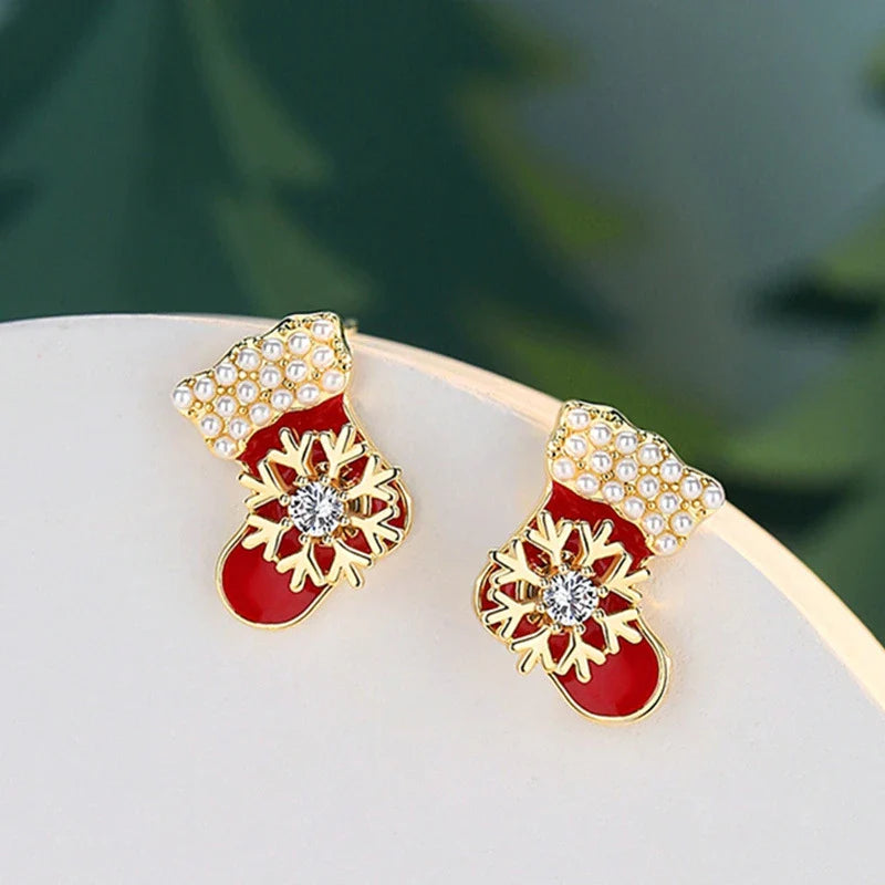 Pendientes colgantes navideños