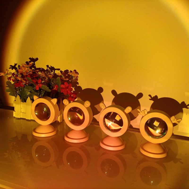 Mini lámpara portátil de atardecer