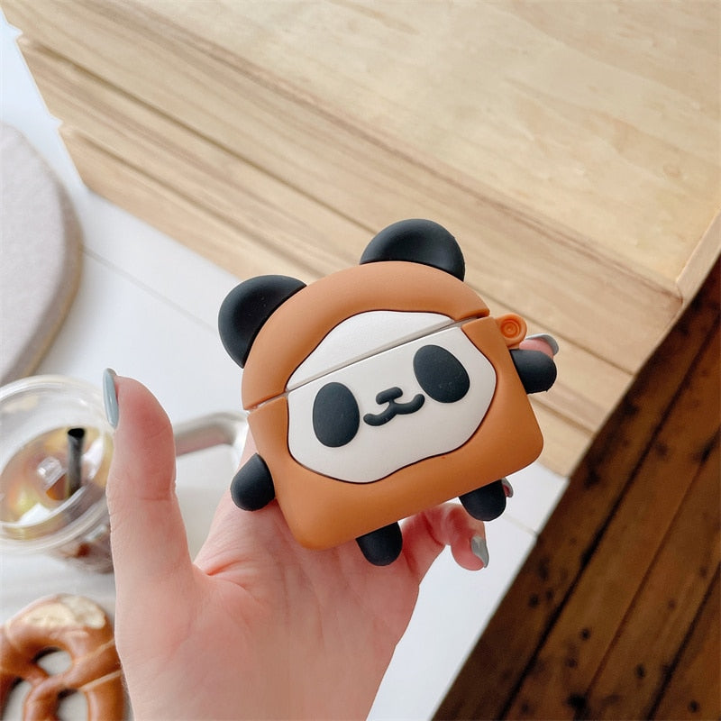 Estuche para AirPods con forma de pan de panda