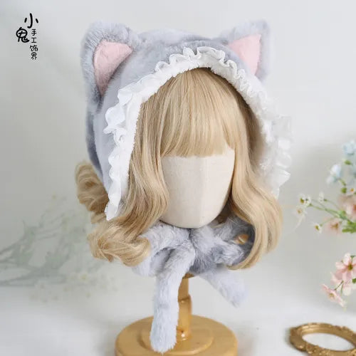 Gorro con orejas de gato