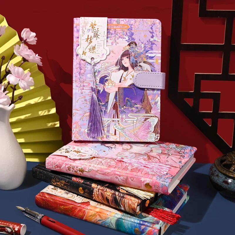 Cuadernos con borlas de dama de la corte