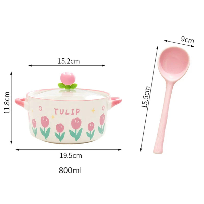 Kawaii Flower Ramen Bowl