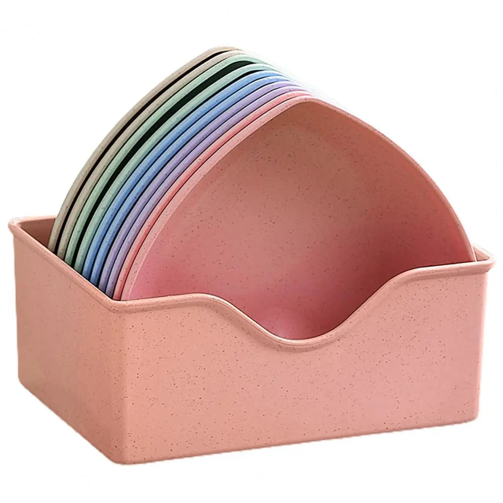 Heart Shaped Snack Plates Set
