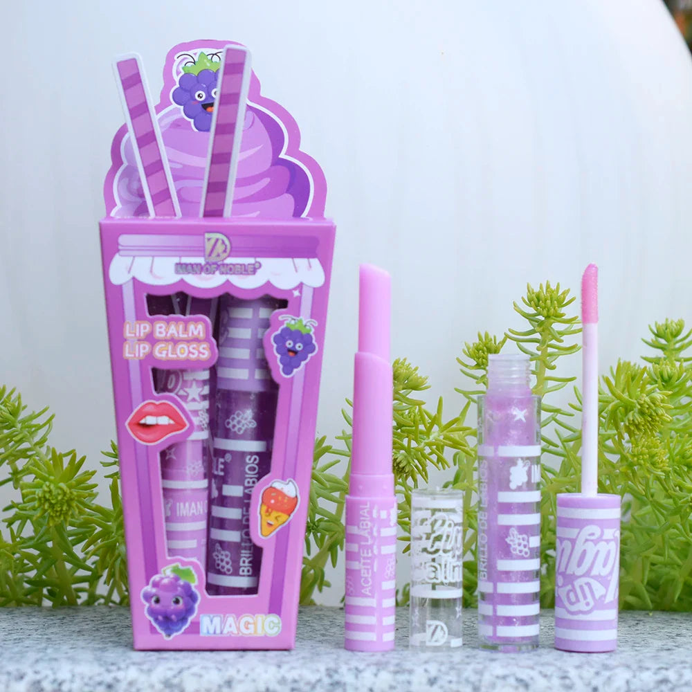 Set de bálsamo labial y brillo GLORY CARROT