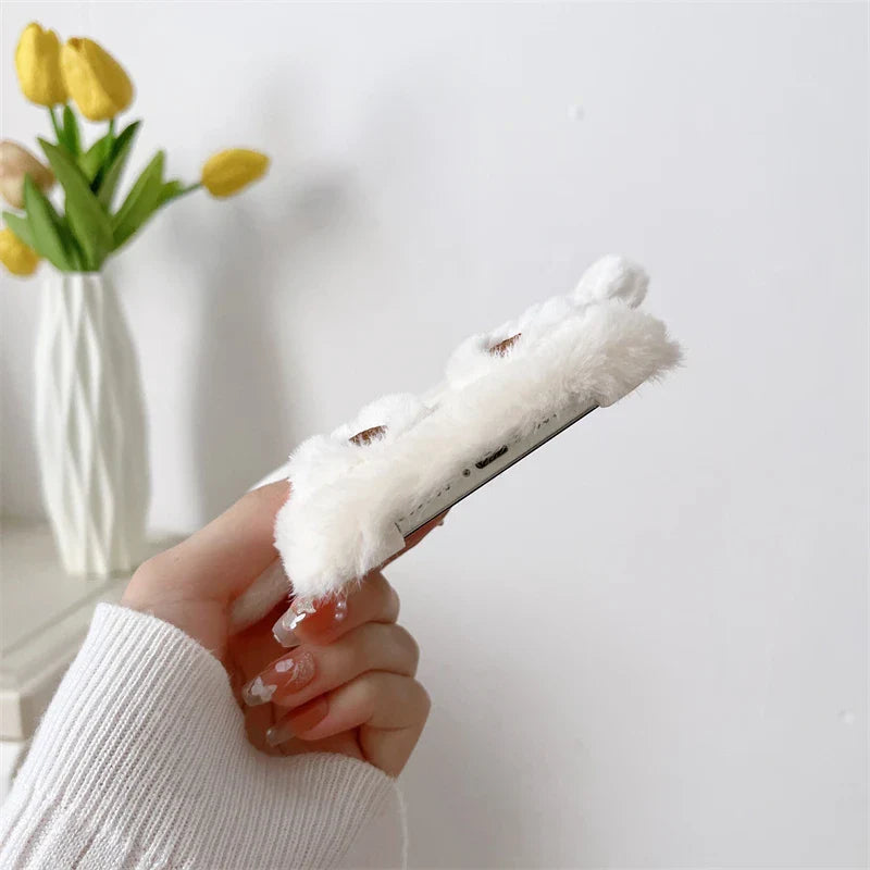 Funda suave de oso de peluche para iPhone