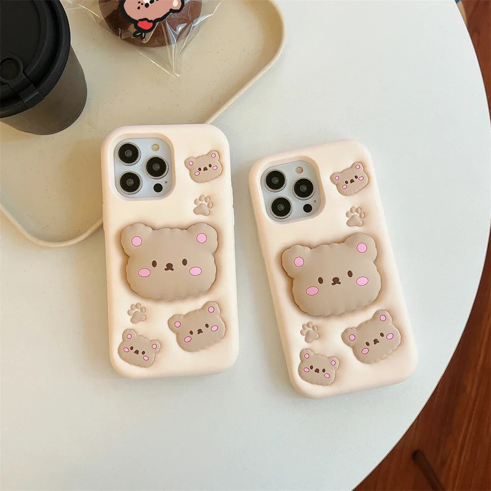 Funda para iPhone con diseño de oso