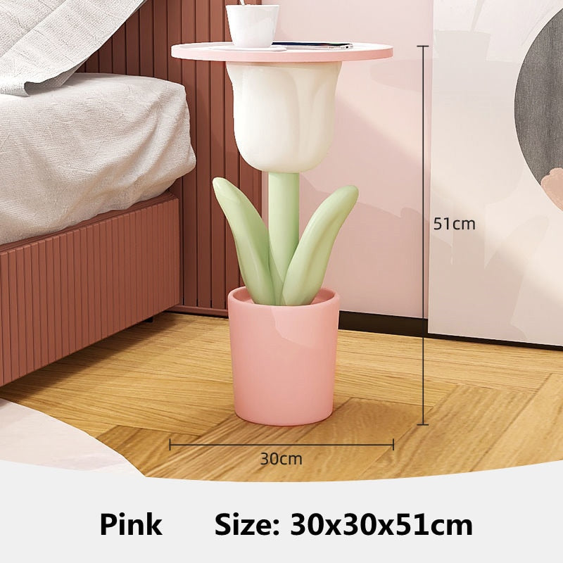 Mesa auxiliar en forma de tulipán