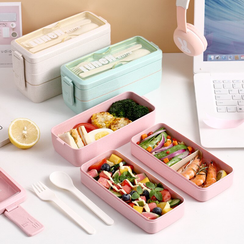 Caja bento de 3 capas