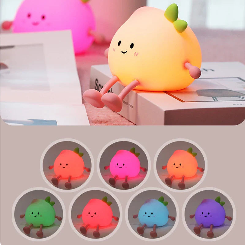 Luz de noche Kawaii Peach