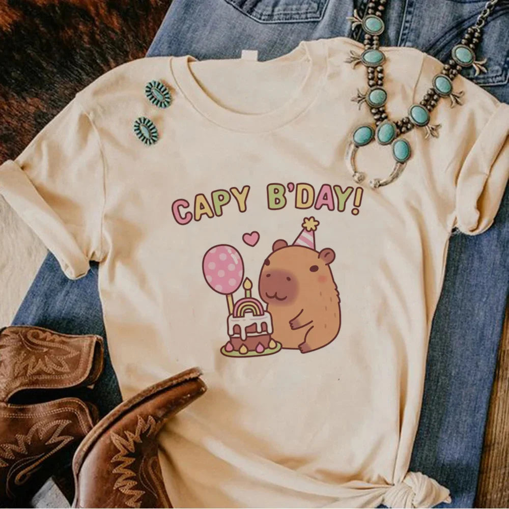 Camisetas de carpincho kawaii
