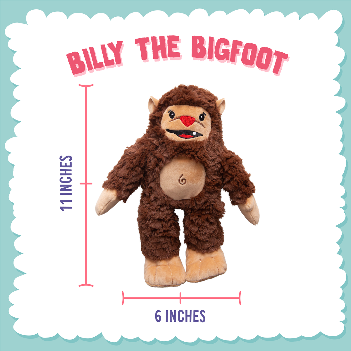 Billy the Big Foot – Squeaky & Crinkle Eco-Friendly Plush Toy