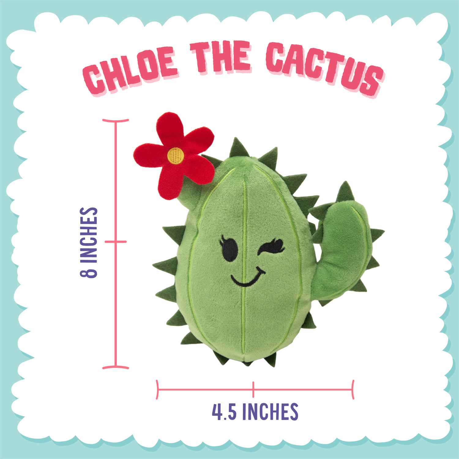 Chloe the Cactus – Squeaky Eco-Friendly Plush Toy