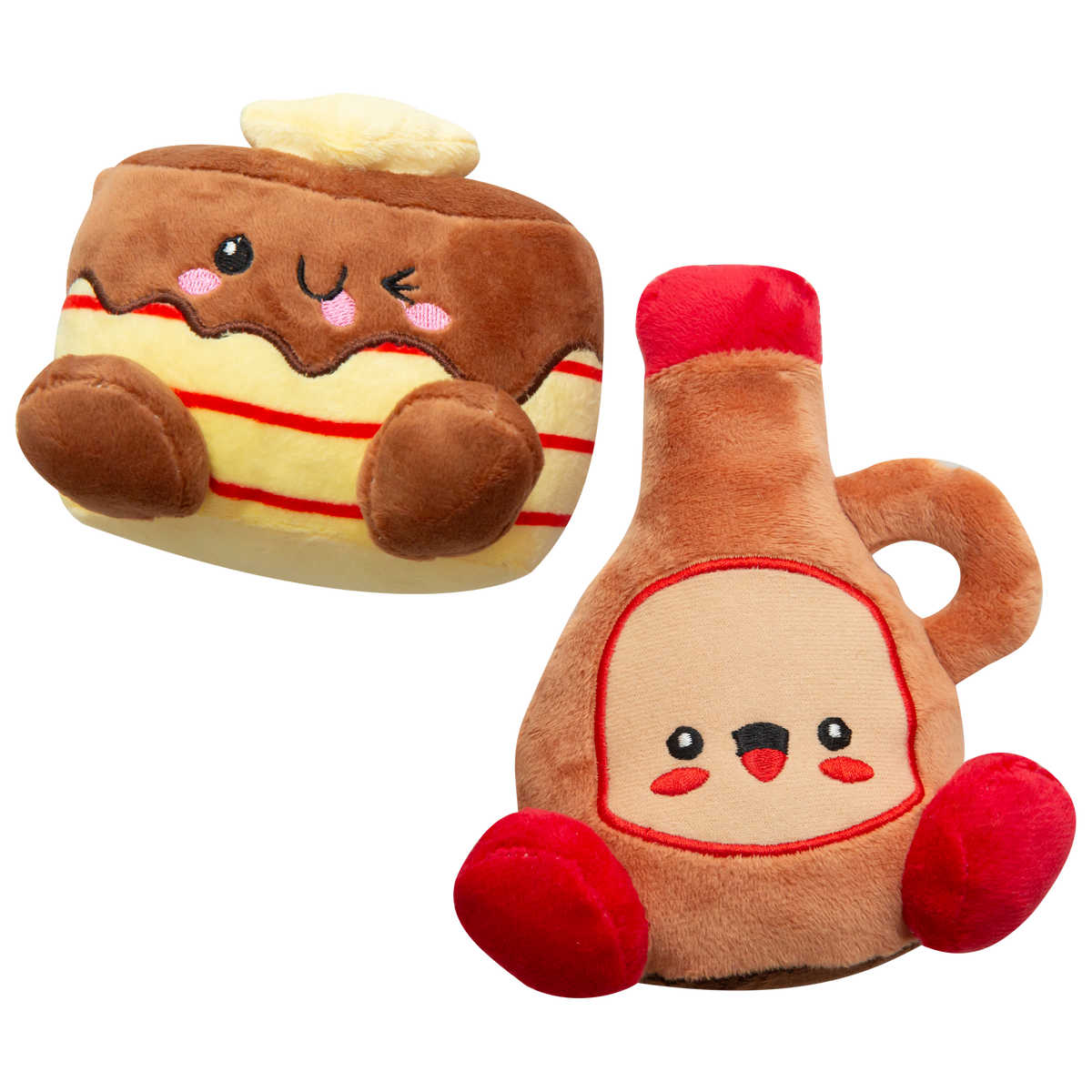 Juego de 2 juguetes de peluche para perro "Pancake & Syrup"