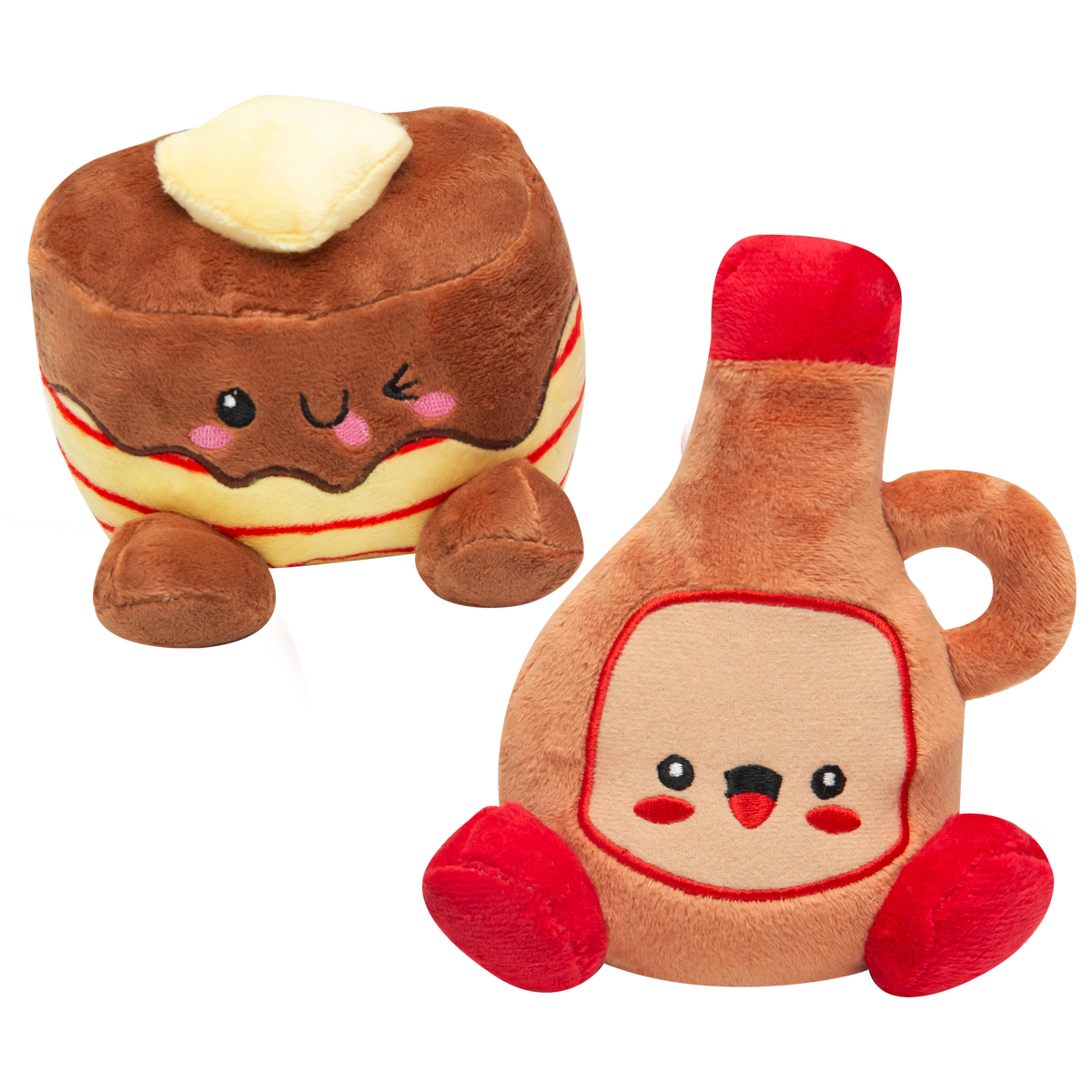 Juego de 2 juguetes de peluche para perro "Pancake & Syrup"